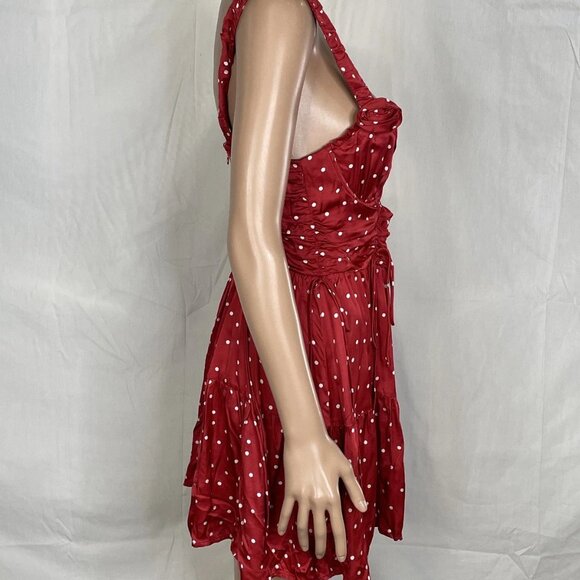 For Love & Lemons Women’s Willa Ditsy Dot Mini Dress – Red – Size M - Picture 11 of 11